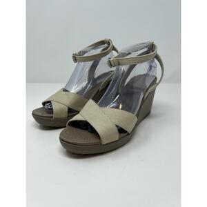 Crocs Sandals Women's Size 10 Leigh II Adjustable Ankle Strap Wedge